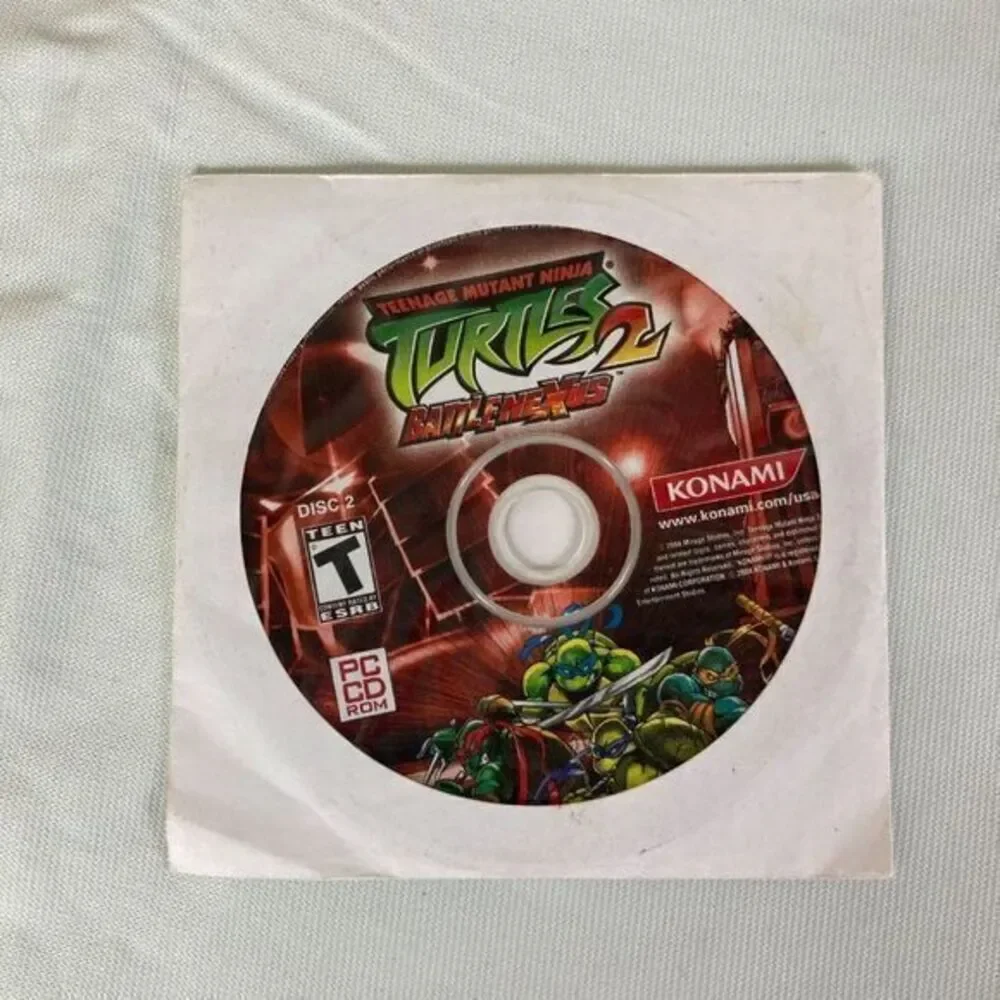 TMNT BattleNexus 2 PC Game 2004 Disc Loose Ninja‎ Turtles